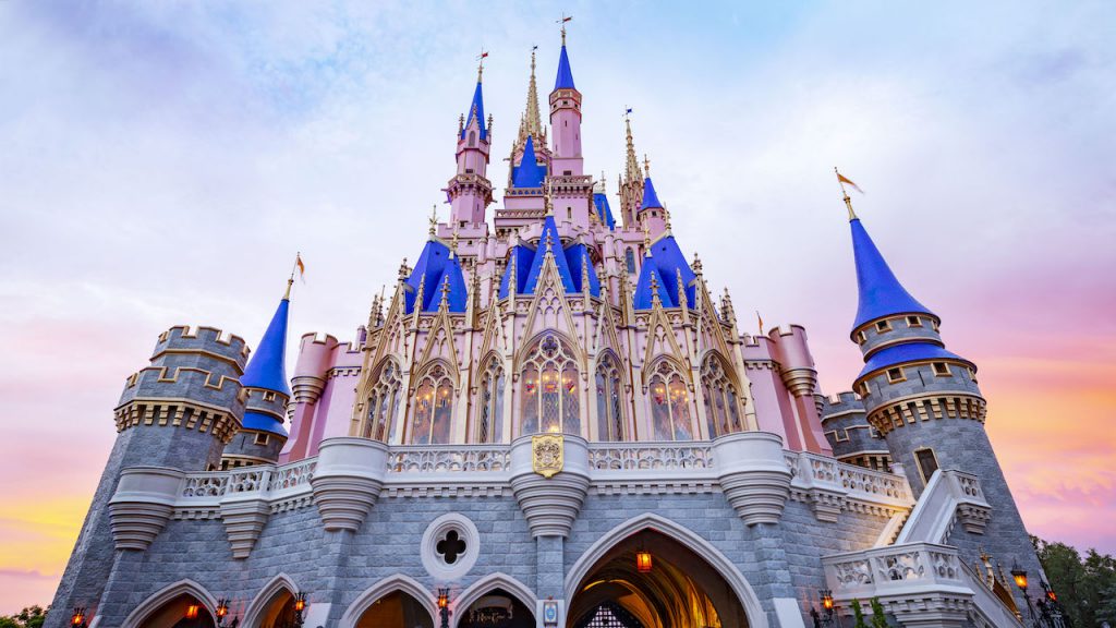 Take a Special Look at Cinderella Castle’s New Royal Colors at Magic Kingdom Park