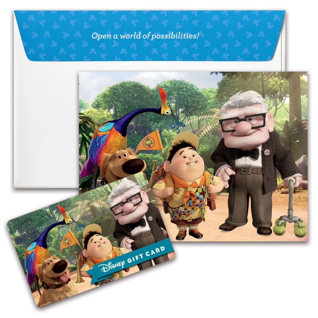 New Disney Gift Card design featuring "UP"