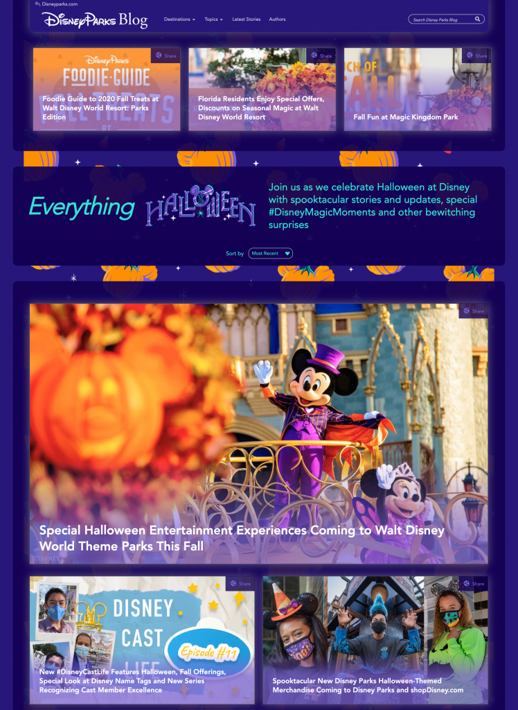 Special Halloween at Disney Page Launches to Celebrate Magic of the Season