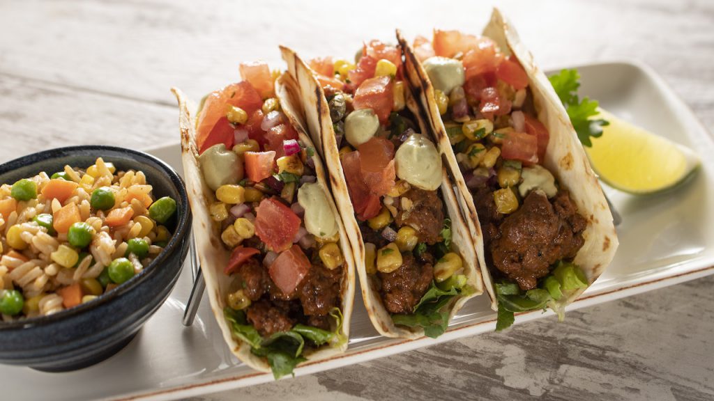 Plant-based Harvest Mole Tacos from Wind & Waves Grill at Disney's Vero Beach Resort