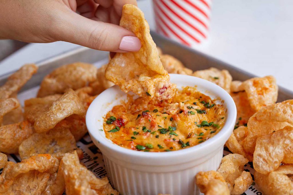 Spiced Pork Rinds with Pimento Cheese for Weekday Delights at Disney Springs for the Fall 2020 Season