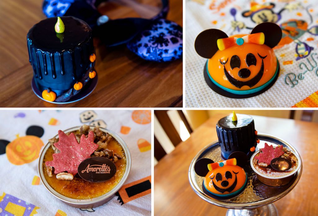 Collage of Disney Springs fall treats
