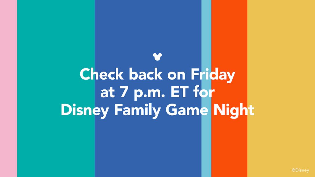 #DisneyMagicMoments: Disney Family Game Night Returns with Special ‘Walt Disney World Resort’ Edition on Friday at 7PM ET