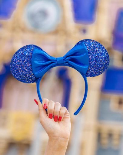 Wishes Come True Blue Minnie Mouse Ear headband